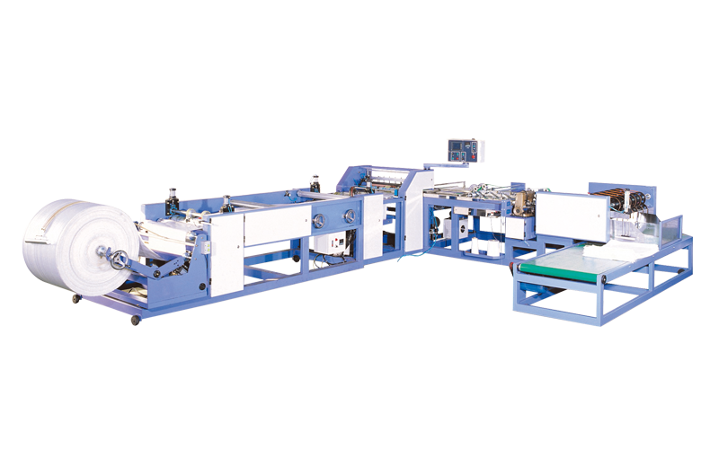 Conversion line  (gusseting-cutting-sewing)